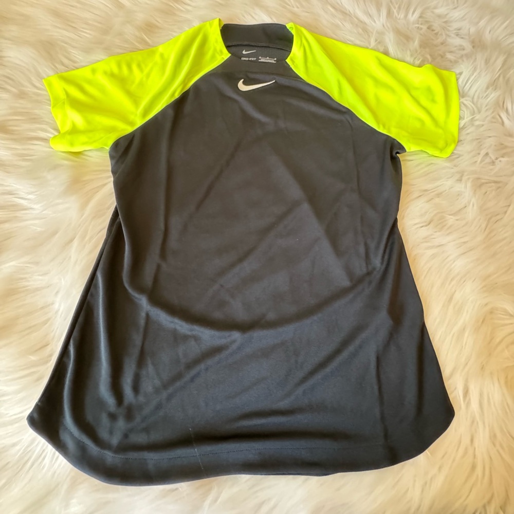 Nike Dri-FIT Charcoal and Neon Green Top